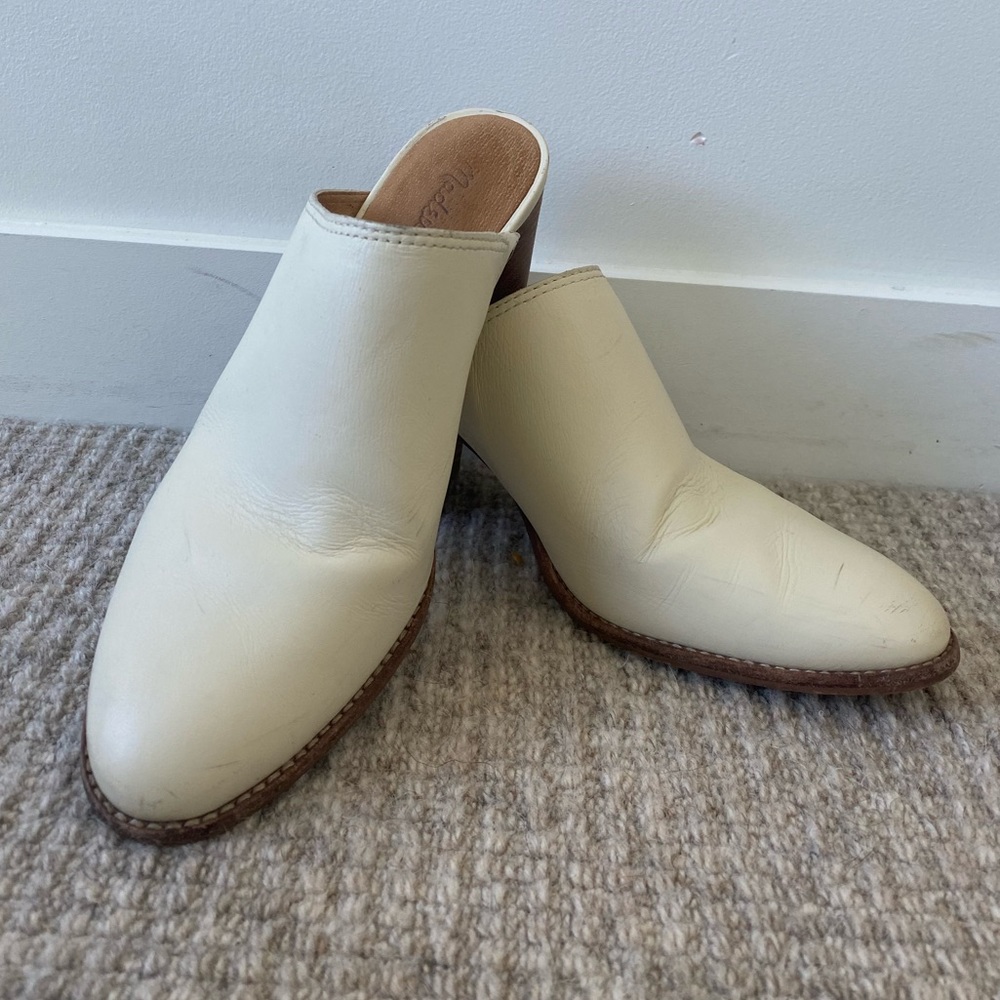 Madewell white mules - 7.5